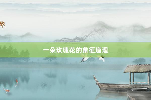 一朵玫瑰花的象征道理